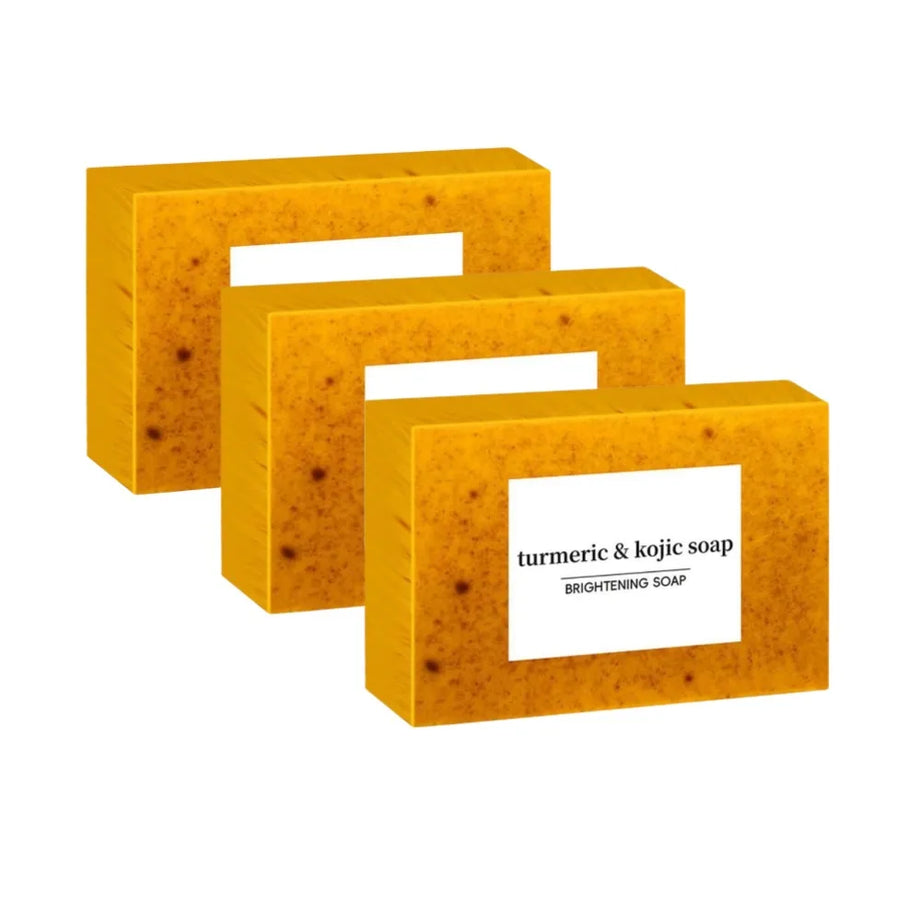 Savon Artisanal Curcuma & Acide Kojique au Citron – Éclat, Anti-Taches Visage & Corps – 100g