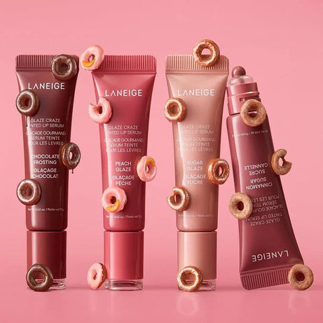 Baume à lèvres hydratant effet donut, gloss miroir, rouge à lèvres parfum fraise framboise chocolat, huile à lèvres transparente, maquillage