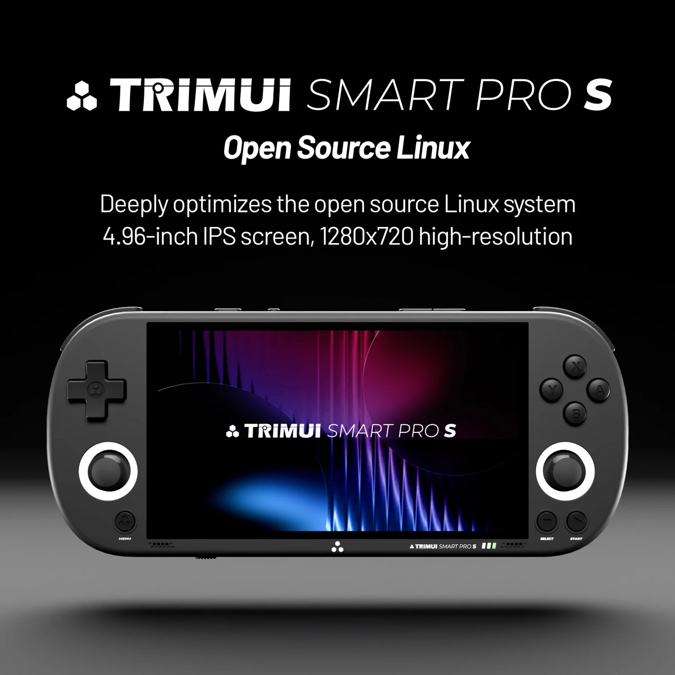 Console de jeu portable Trimui Smart Pro S, écran IPS 4,96 pouces, système Linux, joystick, éclairage RGB, jeu vidéo rétro, cadeau Smartpros
