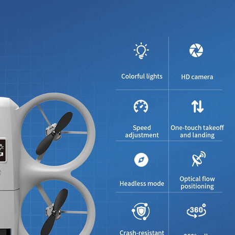 Nouveau mini drone H135 WIFI FPV Hover, caméra 4K professionnelle, lumières colorées, drone RC pliable, quadricoptère, jouet RC, cadeau
