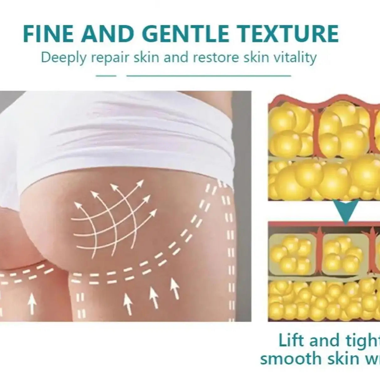 Crème liftante pour les fesses, les hanches et la poitrine, massage pour une croissance plus ferme et repulpante, prévient l'affaissement des seins, pour des fesses plus volumineuses, raffermies et galbées.