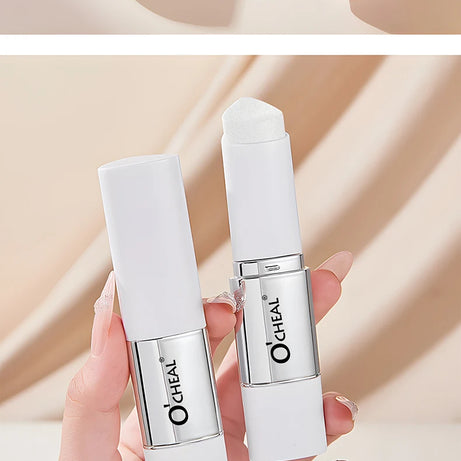 Fond de teint stick thermosensible O'CHEAL, couvrance du visage, imperfections et pores, double embout, fini mat.