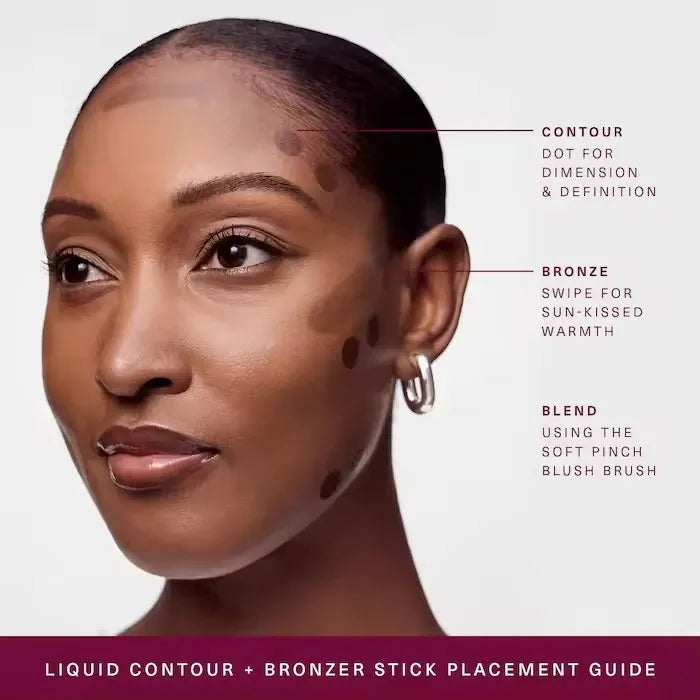 Rare Beauty Poudre Bronzante Liquide Contour Visage 3D Teinte Lissante Effet Miroir Longue Tenue Ombre à Nez Naturelle Waterproof Maquillage Illuminant