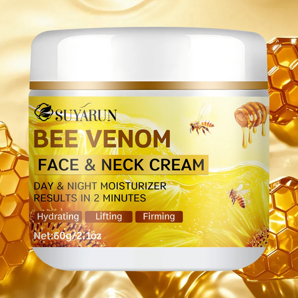 SUYARUN Crème Visage Anti-Âge au Collagène et Venin d'Abeille | Hydratant Raffermissant et Liftant | Réduction des Rides | Hydratation 24H.