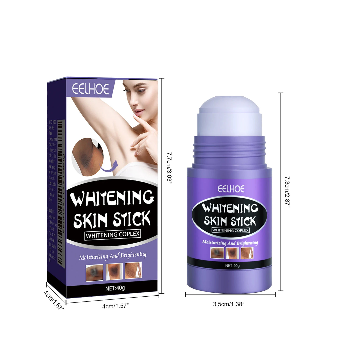 Crème éclaircissante pour les aisselles, les parties intimes et la peau foncée ; lotion éclaircissante pour le corps, les genoux, les aisselles et les mamelons.