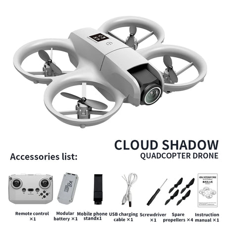 Nouveau mini drone H135 WIFI FPV Hover, caméra 4K professionnelle, lumières colorées, drone RC pliable, quadricoptère, jouet RC, cadeau