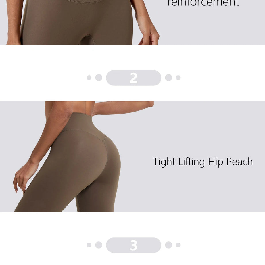 Leggings taille haute Hearuisavy en tissu ultra doux, séchage rapide, parfaits pour la gym, le yoga et la course à pied. Effet push-up.