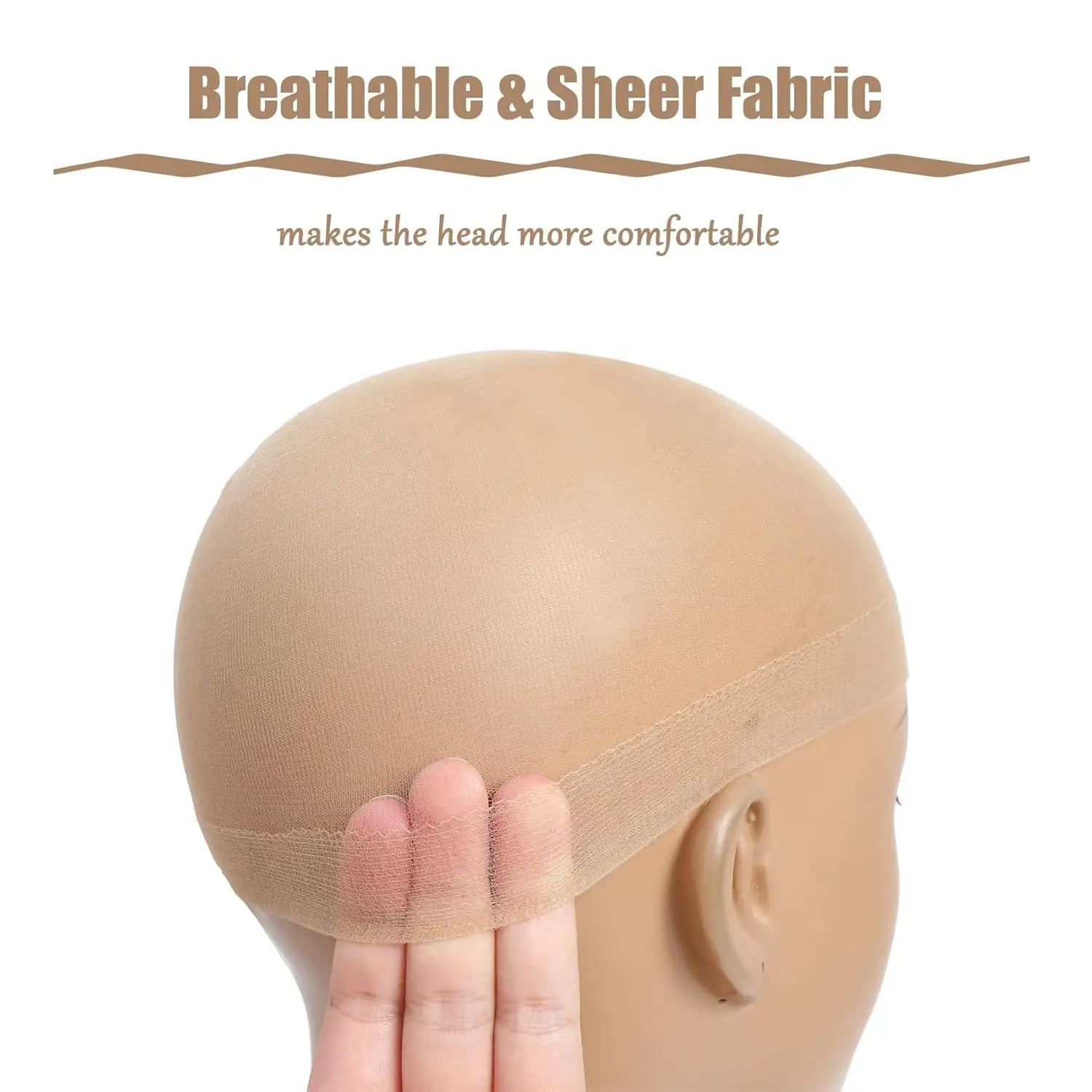 Bonnet de perruque HD en gros pour femmes, invisible, ultra-fin et extensible, pour perruques à lace front, bonnet de perruque transparent en nylon fin.