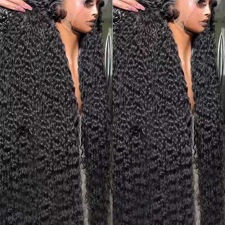 Perruque bouclée en cheveux humains de 30 à 40 pouces, ondulation profonde, perruque frontale en dentelle HD 13x6, perruque sans colle 4x4 et 5x5, cheveux humains prêts à porter, 360°