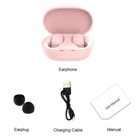 Écouteurs intra-auriculaires Bluetooth sans fil TWS A6S avec réduction de bruit et micro pour Huawei, Xiaomi et Redmi