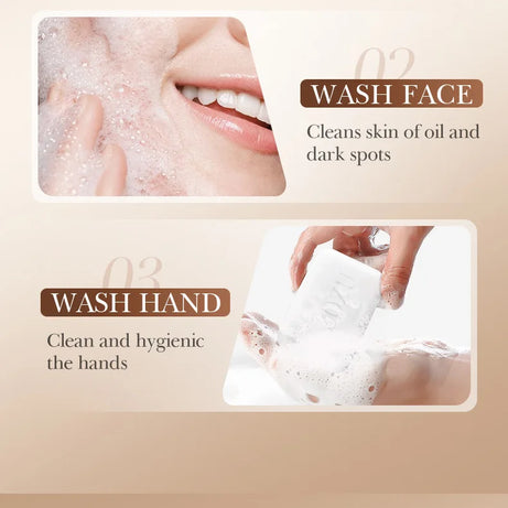 Savon visage moussant SADOER à la niacinamide et à l'arbutine, hydratant, éclaircissant et nettoyant en profondeur pour le corps et le visage. Savon artisanal.