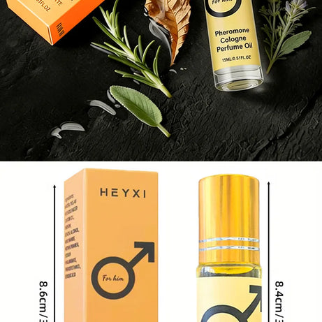 Huile de parfum aux phéromones, fragrance longue durée pour hommes et femmes, format voyage, pour une ambiance romantique.
