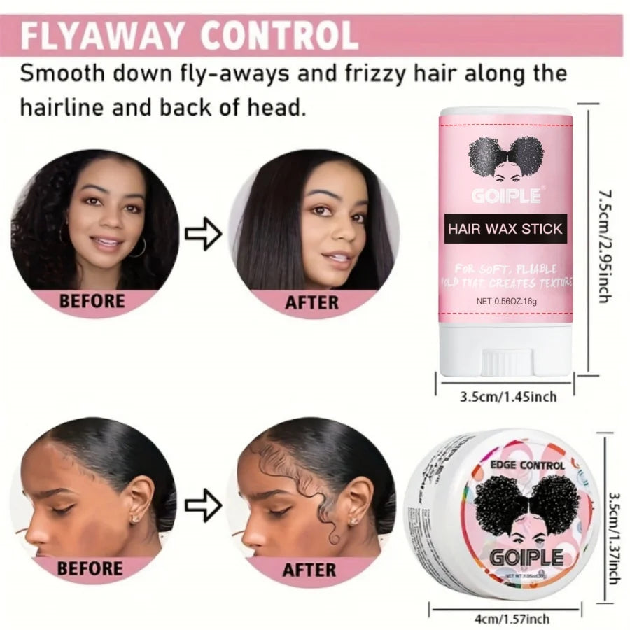 Spray fondant à séchage rapide, imperméable et puissant, dissolvant pour colle à perruque, cire lissante en bâtonnet, gel ou outil pour contrôler les frisottis et la ligne des cheveux.