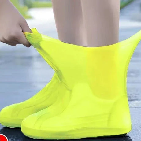 1 paire de couvre-chaussures imperméables en silicone, résistants aux irrégularités du bord, pour bottes de pluie, accessoires pour les journées pluvieuses en extérieur
