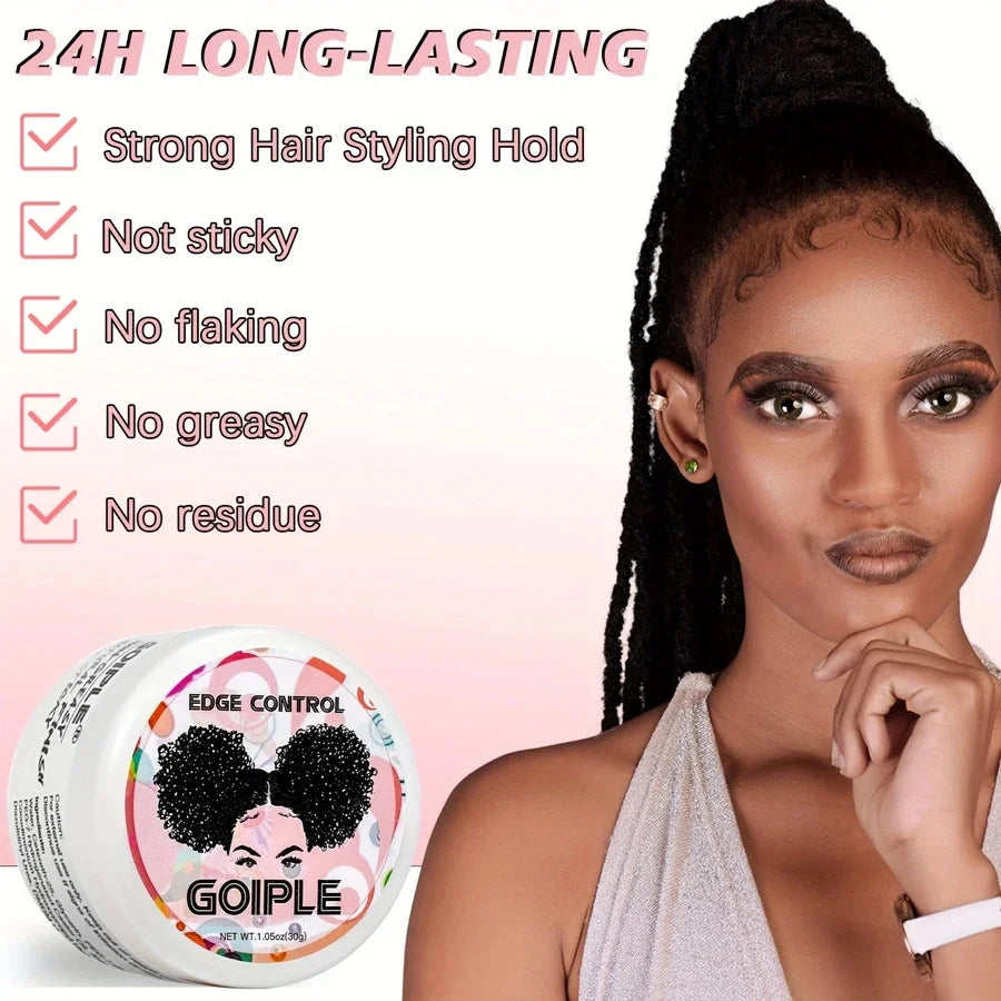 Spray fondant à séchage rapide, imperméable et puissant, dissolvant pour colle à perruque, cire lissante en bâtonnet, gel ou outil pour contrôler les frisottis et la ligne des cheveux.