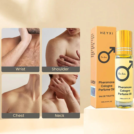 Huile de parfum aux phéromones, fragrance longue durée pour hommes et femmes, format voyage, pour une ambiance romantique.
