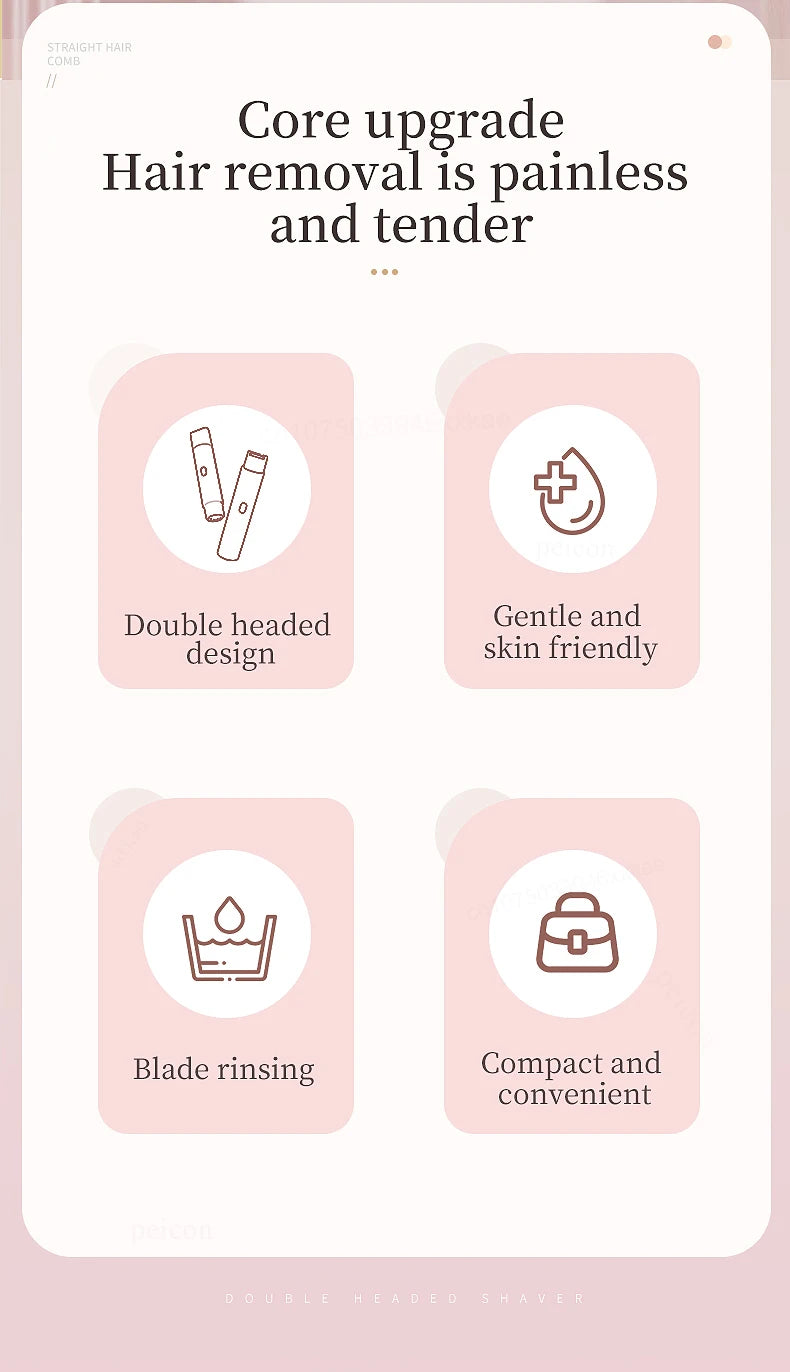Rasoir électrique pour femme, tondeuse bikini, épilateur corporel, rasoir électrique pour l'épilation du maillot, des aisselles, des jambes et du visage