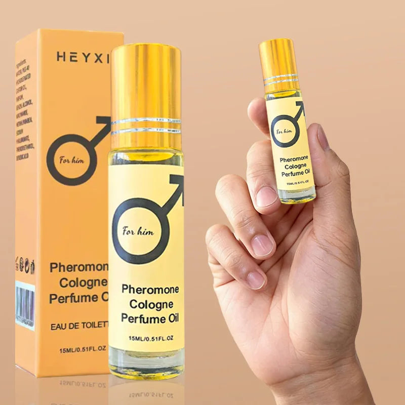 Huile de parfum aux phéromones, fragrance longue durée pour hommes et femmes, format voyage, pour une ambiance romantique.