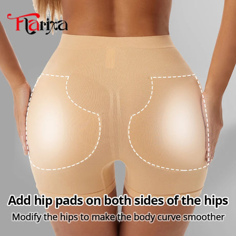 Braguitas moldeadoras Flarixa con realce de glúteos y almohadillas extraíbles para mujer. Shorts moldeadores de cadera. Ropa interior moldeadora para realzar las caderas.