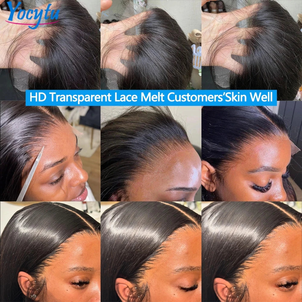 Perruque Lace Front 28/30 pouces en cheveux humains YOCYTU HD, perruque Lace Front 13x6 en cheveux humains péruviens, livraison en 3 jours en France