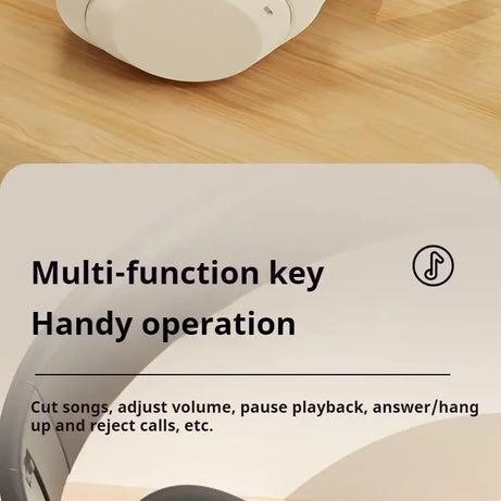 Casque stéréo Hi-Fi circum-aural M5 sans fil Bluetooth 5.3, idéal pour le sport et les jeux vidéo. Compatible avec carte TF/AUX et réduction du bruit.