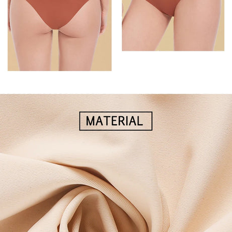 Ensemble de 3 culottes sans coutures pour femme, respirantes, taille basse, sexy, en soie unie, invisibles.