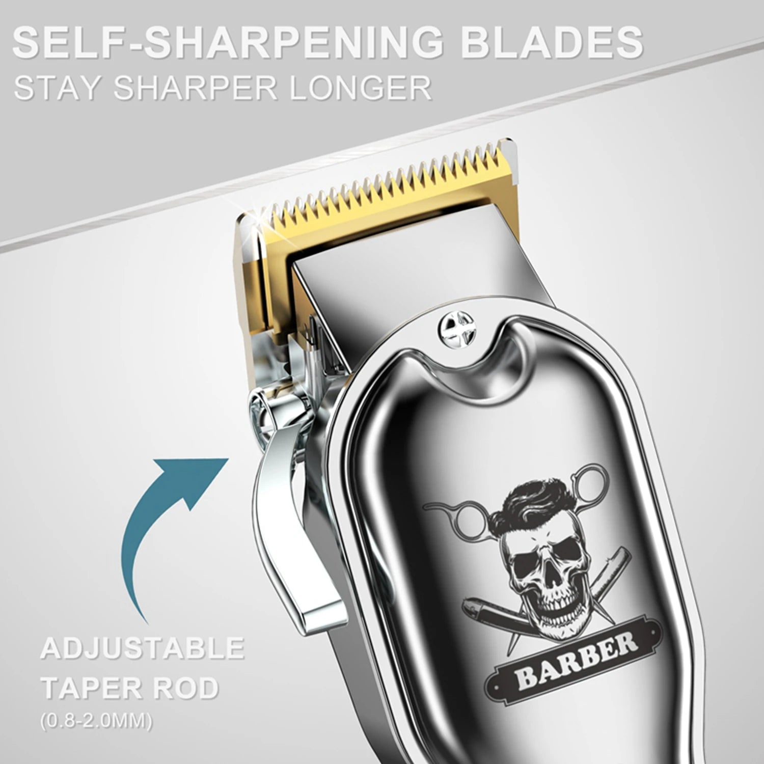 Tondeuse à cheveux professionnelle HATTEKER, tondeuse à barbe, tondeuse électrique sans fil rechargeable par USB pour hommes