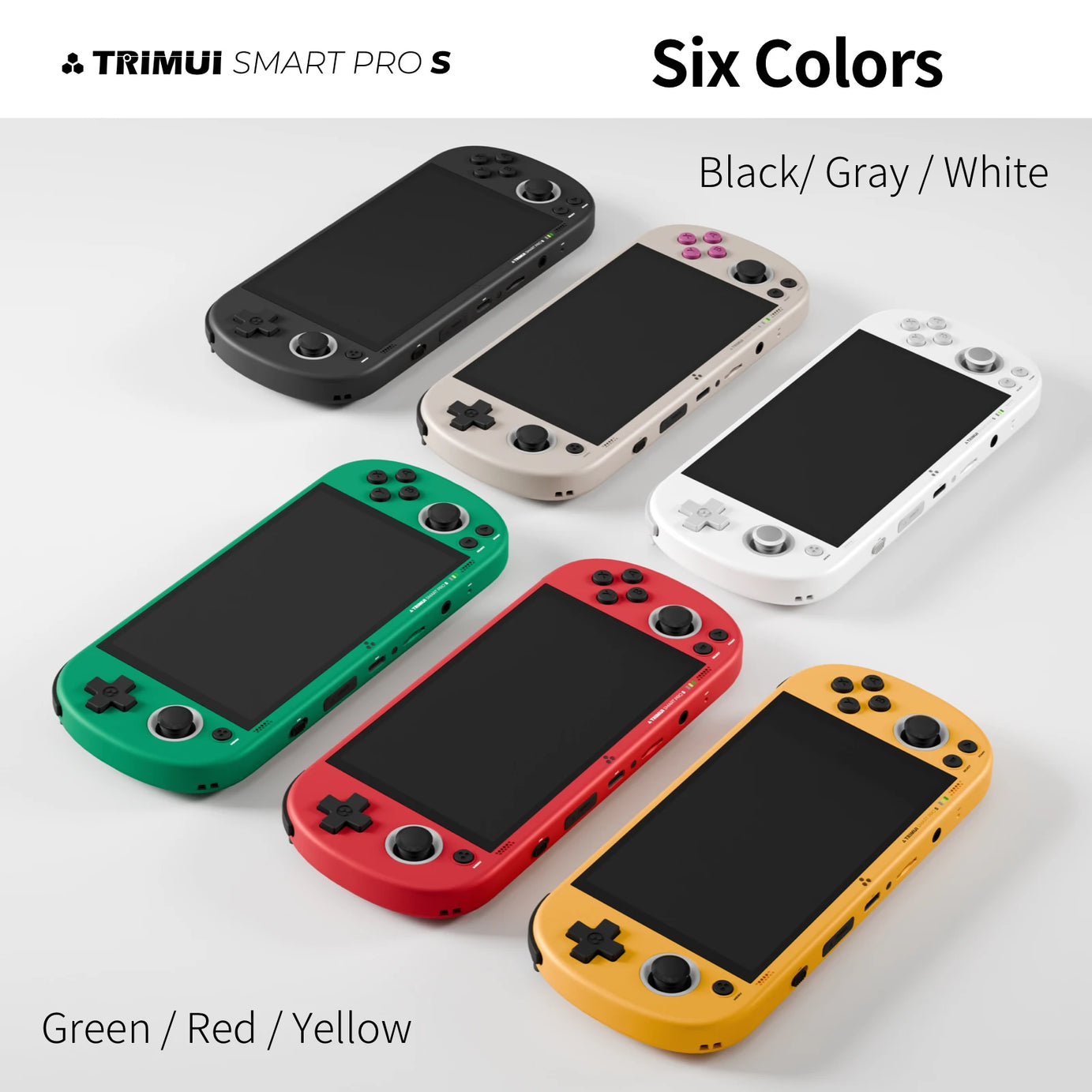 Console de jeu portable Trimui Smart Pro S, écran IPS 4,96 pouces, système Linux, joystick, éclairage RGB, jeu vidéo rétro, cadeau Smartpros
