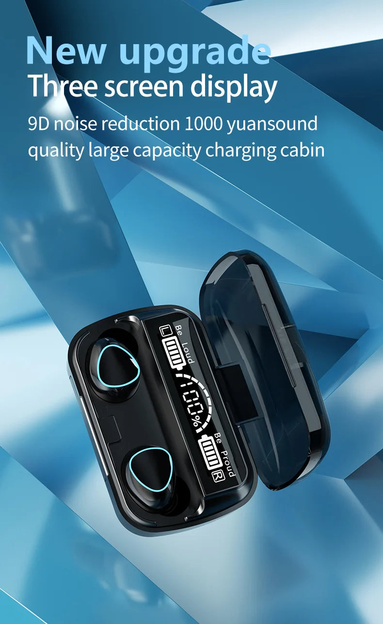 Nouveauté : Écouteurs sans fil M10, son parfait et haute qualité, idéaux pour le sport, les jeux et la musique. Écouteurs Bluetooth avec batterie externe.