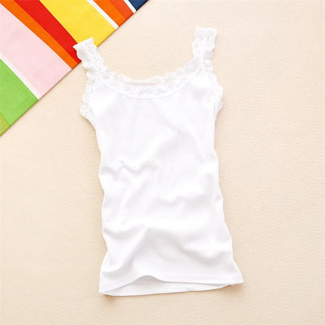 Débardeur d'été noir sans manches pour femme, avec haut en dentelle et intérieur rouge, style camisole en dentelle, sous-vêtements amples, vêtements pour femmes, gilet