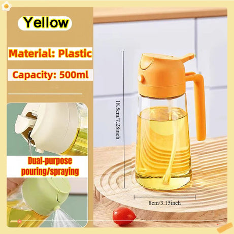Flacon pulvérisateur d'huile de 200/300/500 ml pour barbecue et cuisson à l'huile d'olive, flacon en plastique, flacon vide pour vinaigre ou pinceau à huile