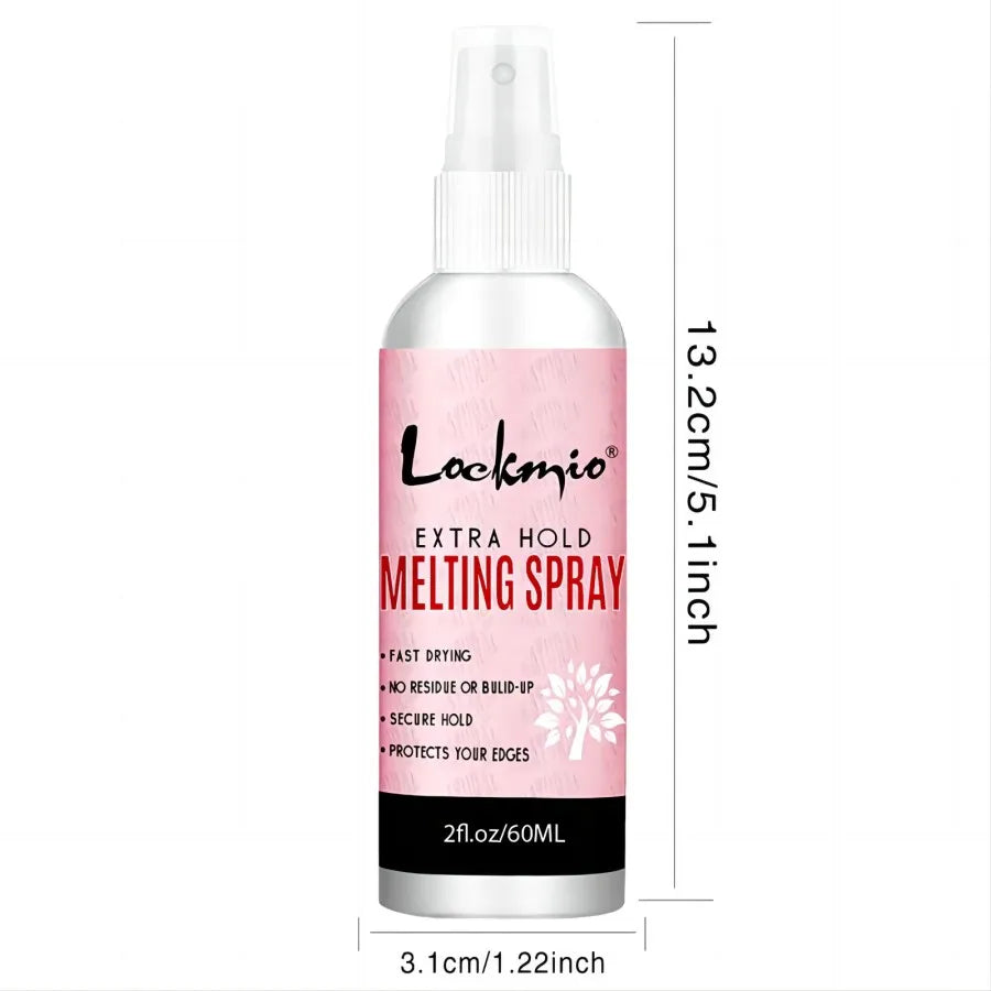 LOCKMIO 60ML Spray de colle à séchage rapide et fondante pour dentelle, fixation longue durée, colle pour perruques en tulle, agent de fixation pour perruques de cosplay