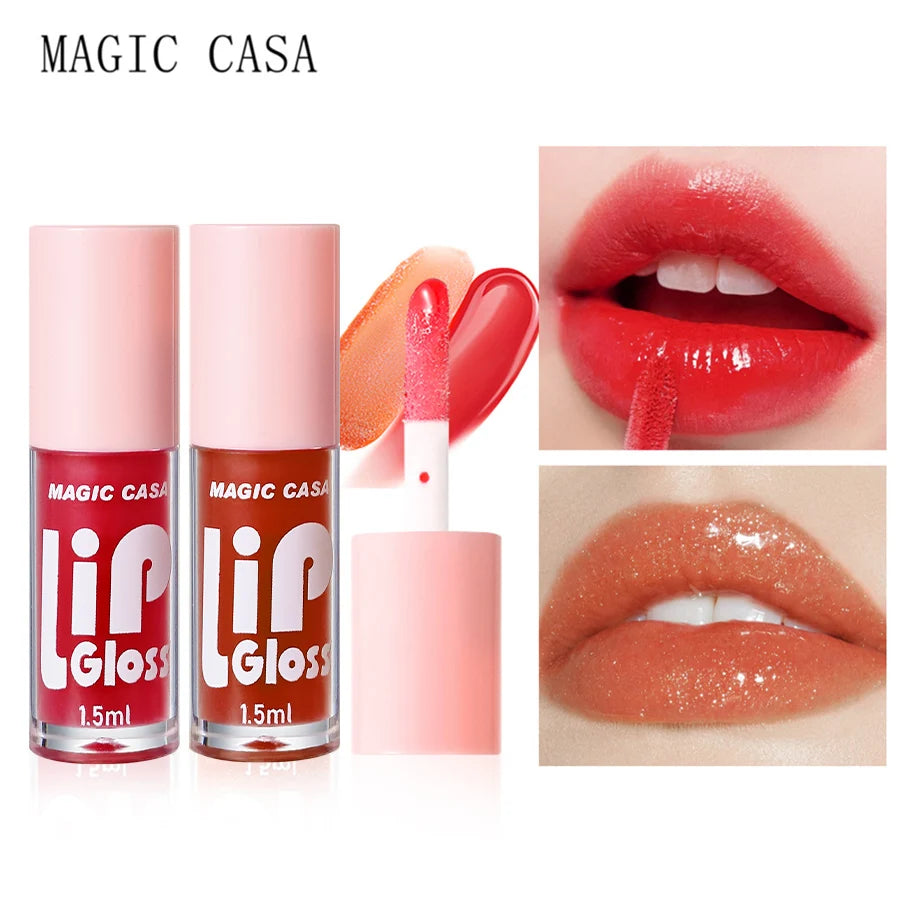 MAGIC CASA Lot de 6 flacons de gel hydratant pour les lèvres, longue tenue, pour des lèvres lisses et brillantes.