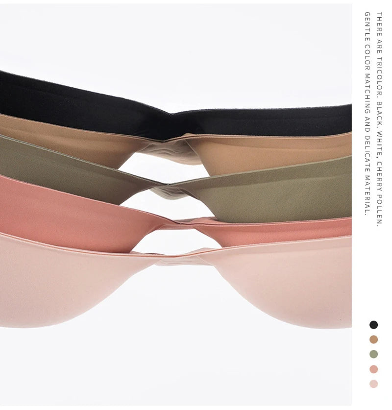Soutien-gorge sexy sans coutures et sans armatures, soutien-gorge ajustable, sous-vêtements féminins, brassière rembourrée push-up, lingerie intime