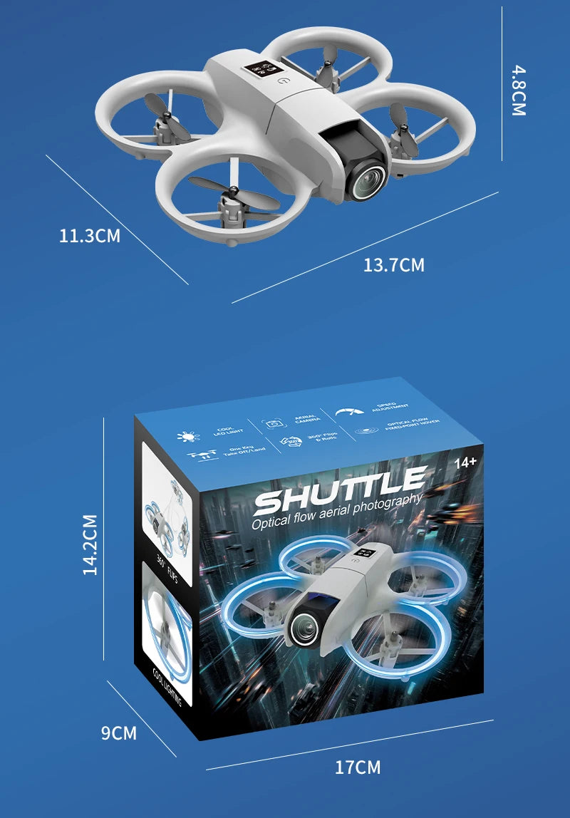 Nouveau mini drone H135 WIFI FPV Hover, caméra 4K professionnelle, lumières colorées, drone RC pliable, quadricoptère, jouet RC, cadeau