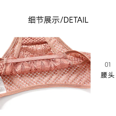 Culottes transparentes en dentelle sexy, taille basse, sans coutures, style culotte à crochets. Lingerie féminine.