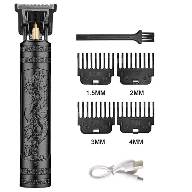 Tondeuse à cheveux professionnelle, machine de coupe de cheveux de barbier rechargeable, tondeuse en métal pour hommes