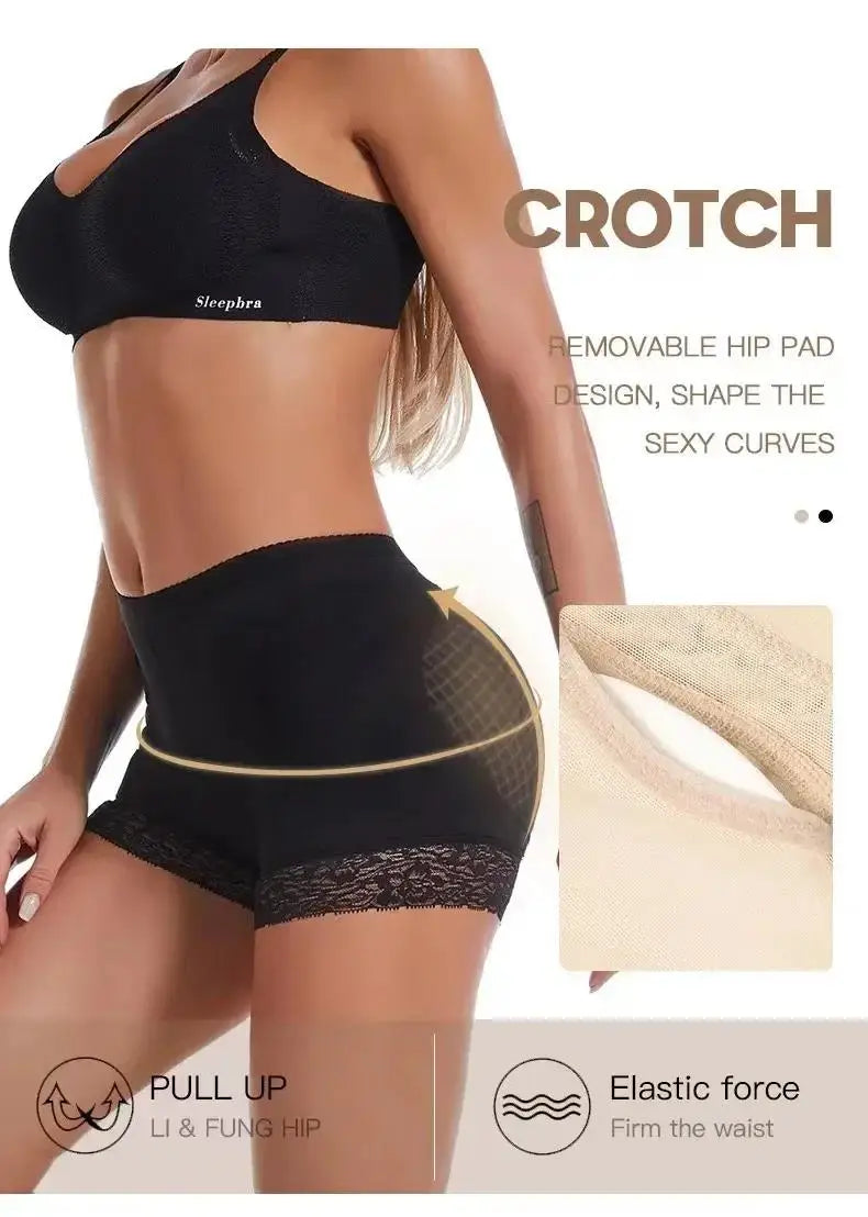 Culotte push-up femme 2025, effet fesses rebondies, rembourrée, taille haute, ventre plat, effet ventre plat.