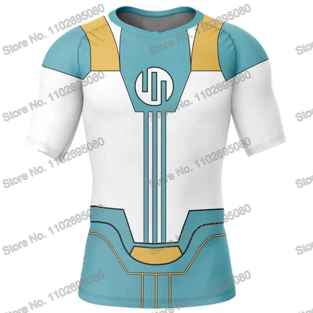 Vêtements de surf Invincible 4 BJJ MMA Rash Guard Homme Manches Courtes T-shirt de plongée Maillot de bain moulant Combinaison de plage d'été Femme GYM