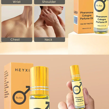 Huile de parfum aux phéromones, fragrance longue durée pour hommes et femmes, format voyage, pour une ambiance romantique.