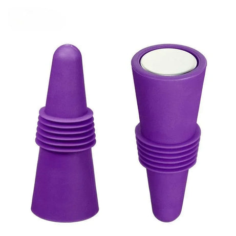 Lot de 1 bouchon en silicone pour bouteilles de vin et autres boissons, étanche, réutilisable.