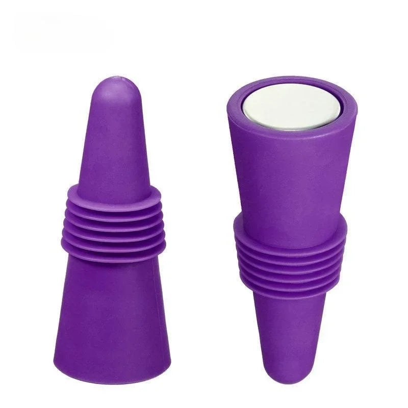 Lot de 1 bouchon en silicone pour bouteilles de vin et autres boissons, étanche, réutilisable.