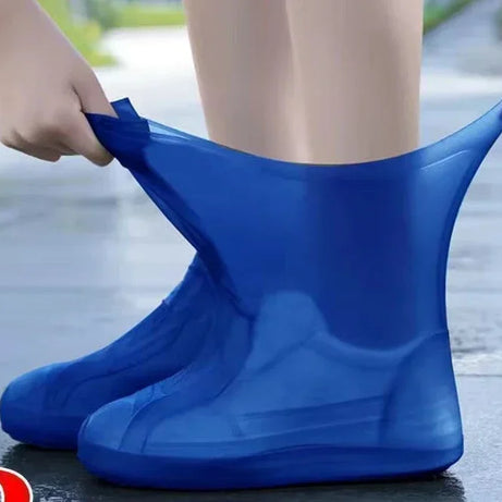1 paire de couvre-chaussures imperméables en silicone, résistants aux irrégularités du bord, pour bottes de pluie, accessoires pour les journées pluvieuses en extérieur