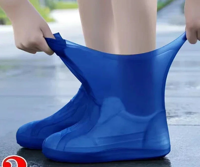 1 paire de couvre-chaussures imperméables en silicone, résistants aux irrégularités du bord, pour bottes de pluie, accessoires pour les journées pluvieuses en extérieur